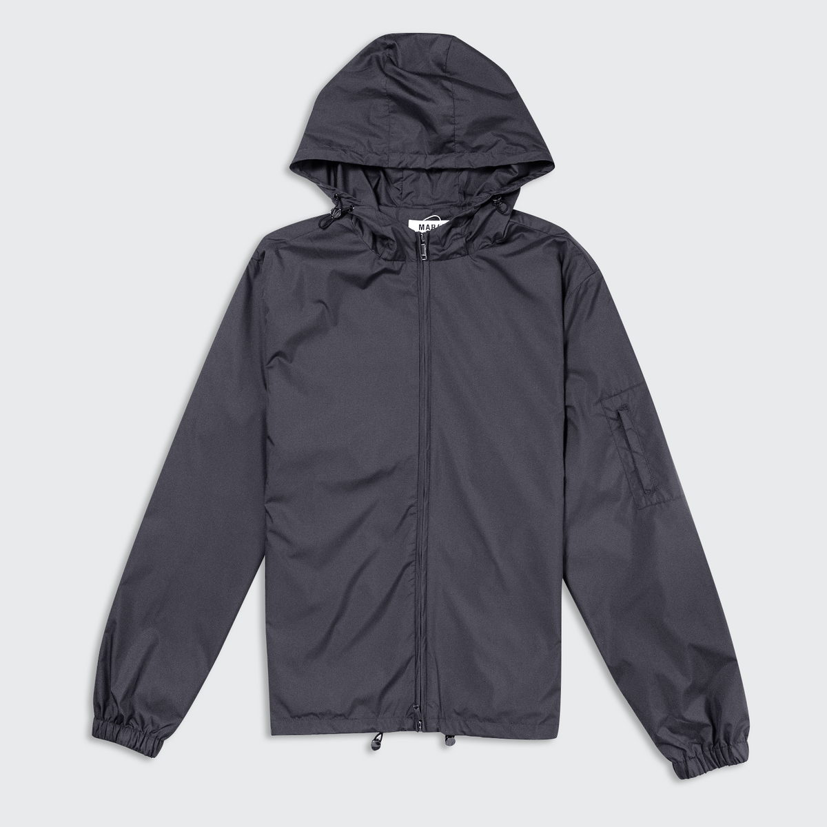 Ripstop Nylon Hooded Windbreaker Dark Grey MARAI