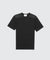 Mercerised Pique Panelled T-Shirt - Black