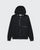 Crinkle Nylon Hooded Jacket - Black