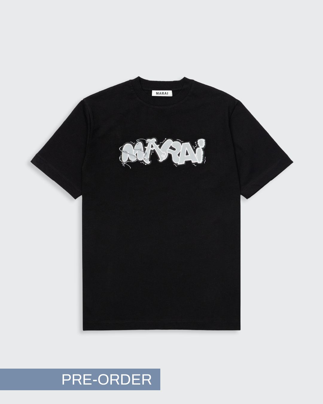 Multi Font Chest Logo T-Shirt - Black/Grey
