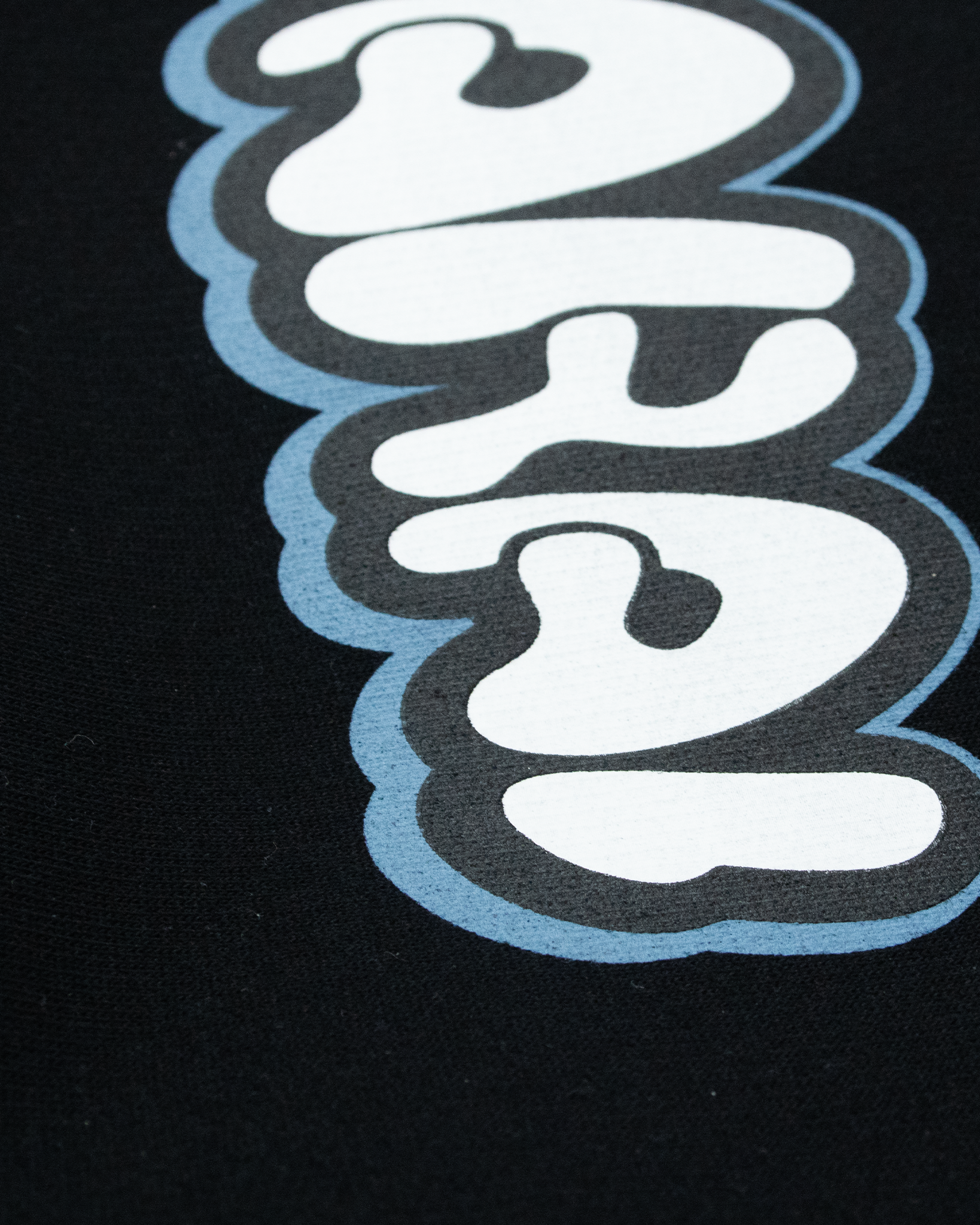 Warp Bubble Logo Hoodie - Black
