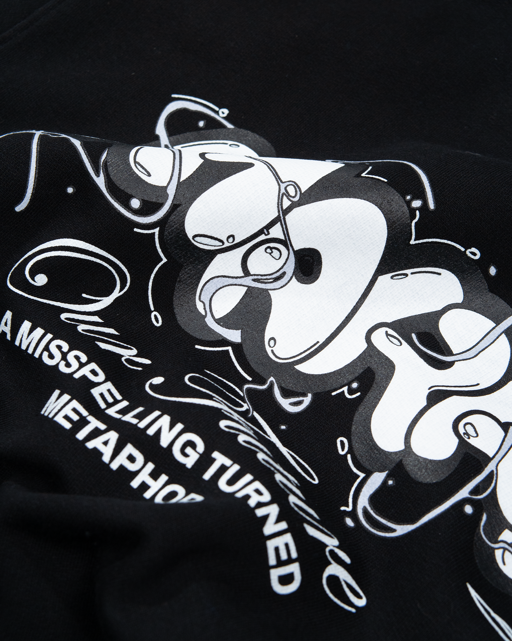 Bubble Logo Vortex Hoodie - Black