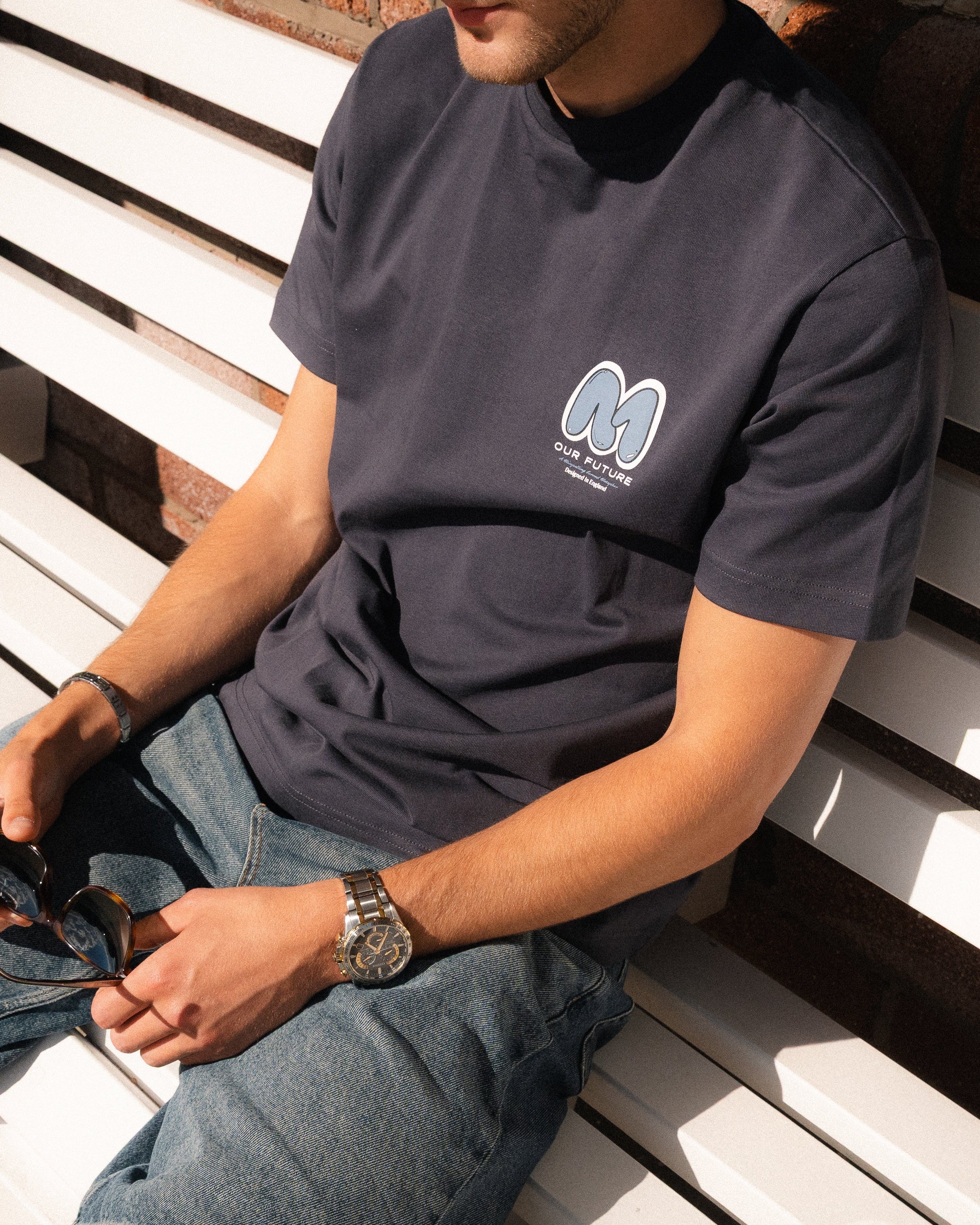 XL Bubble Logo T-Shirt - Dark Grey/Turb