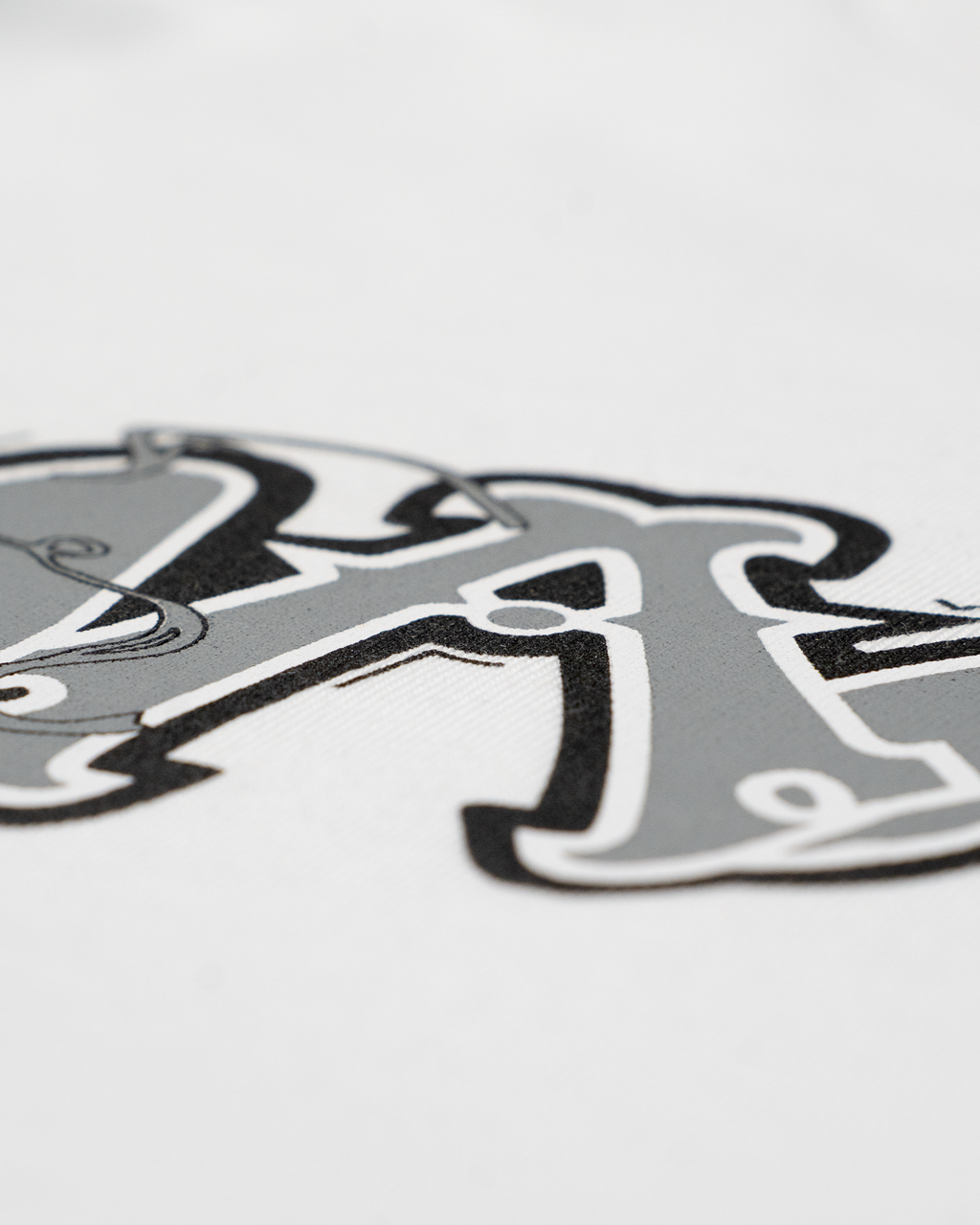 Multi Font Chest Logo T-Shirt - White/Grey