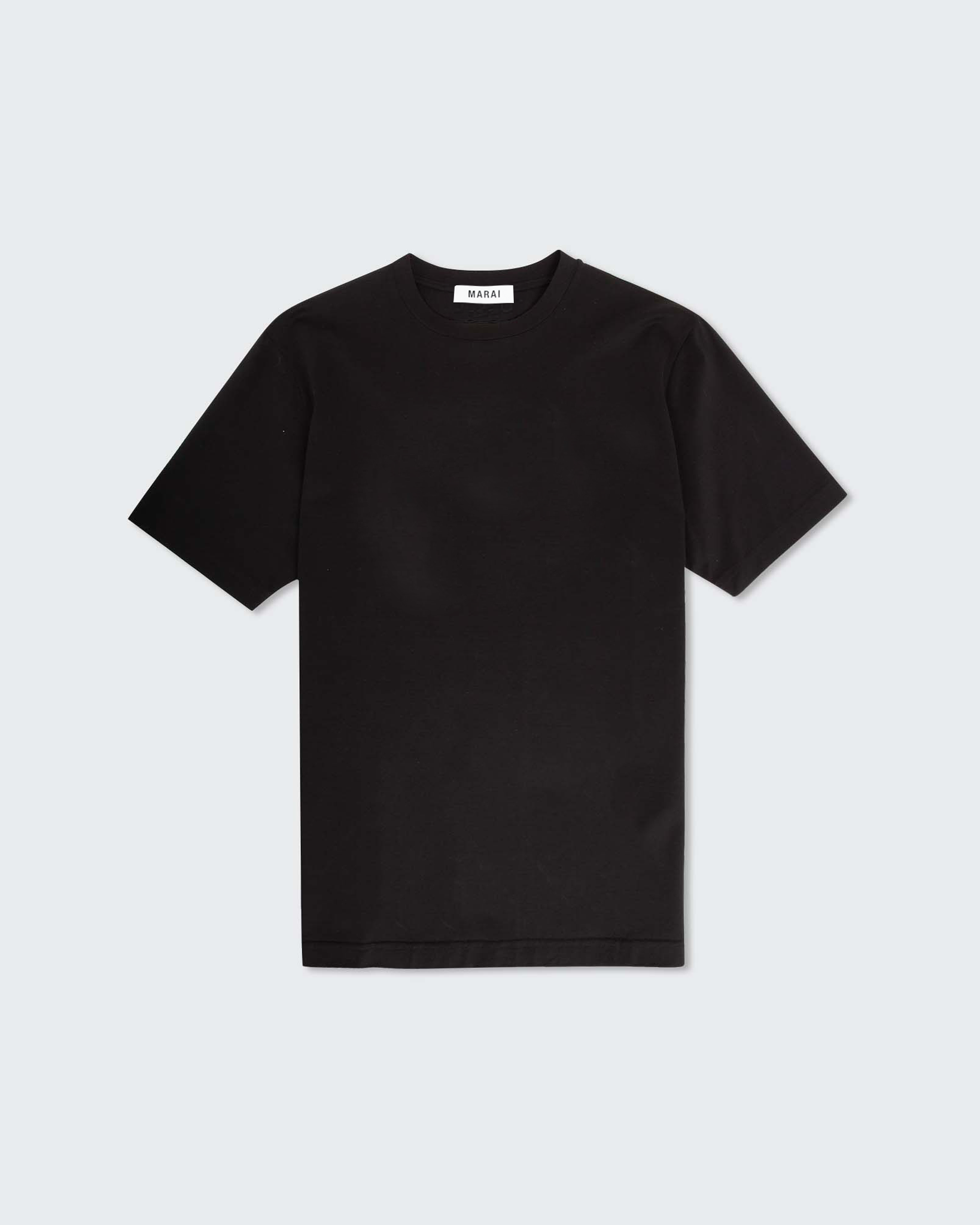 Mercerised Cotton Plain T Shirt Black S Mercerised Cotton Black