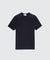 Mercerised Panelled Pique T-Shirt - Navy