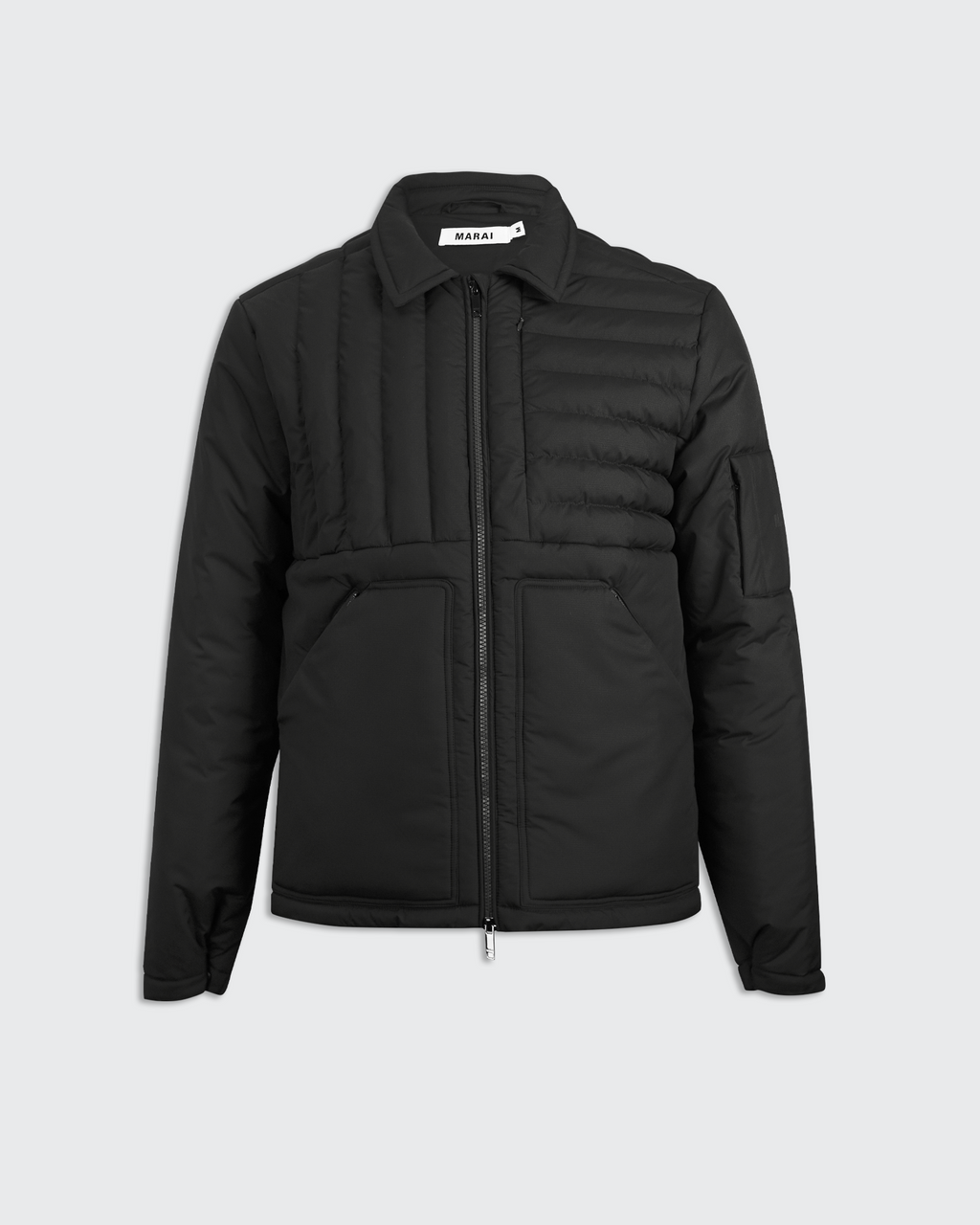 Ripstop Nylon Padded Field Jacket - Black