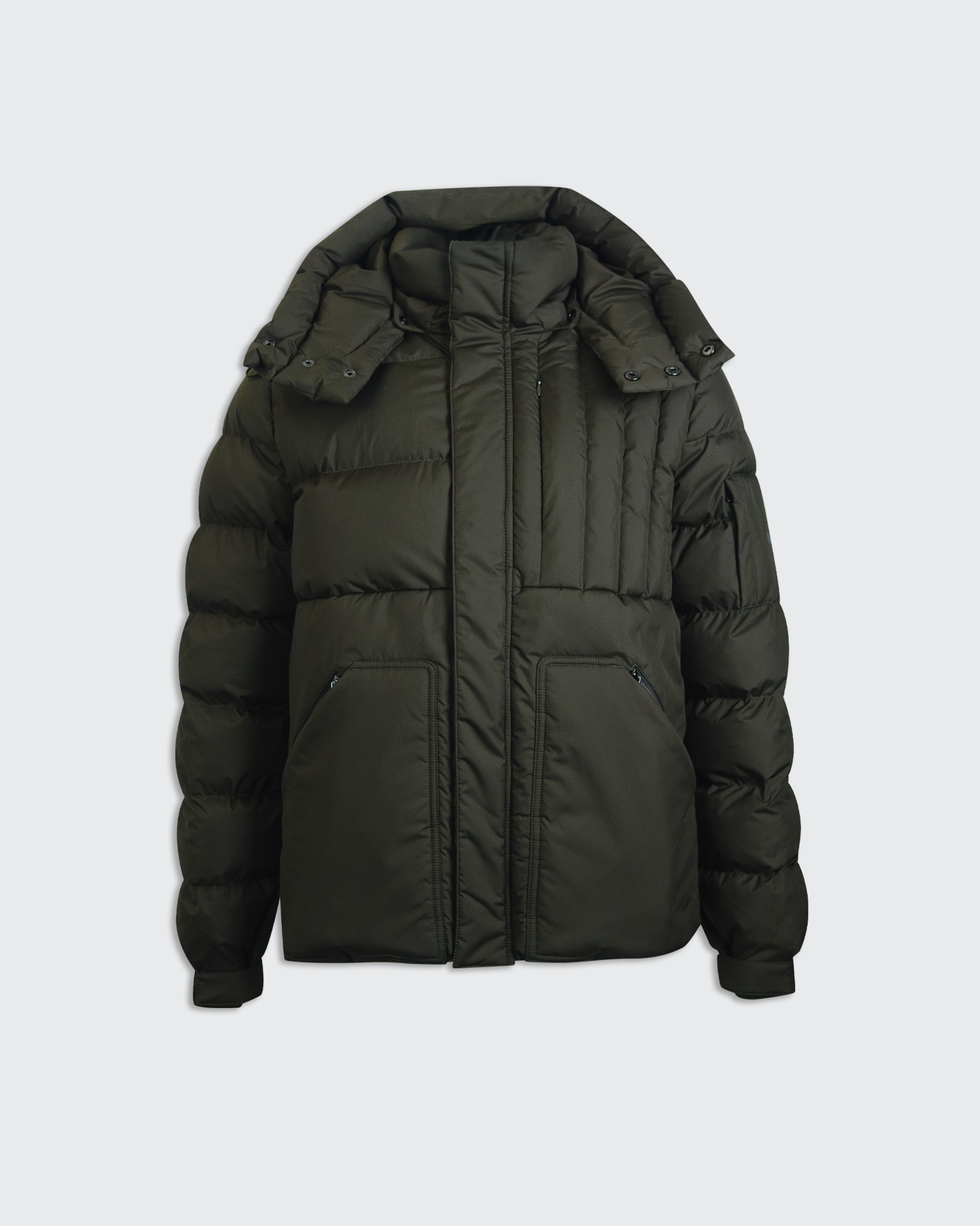 Ripstop Nylon Padded Puffer - Dark Green