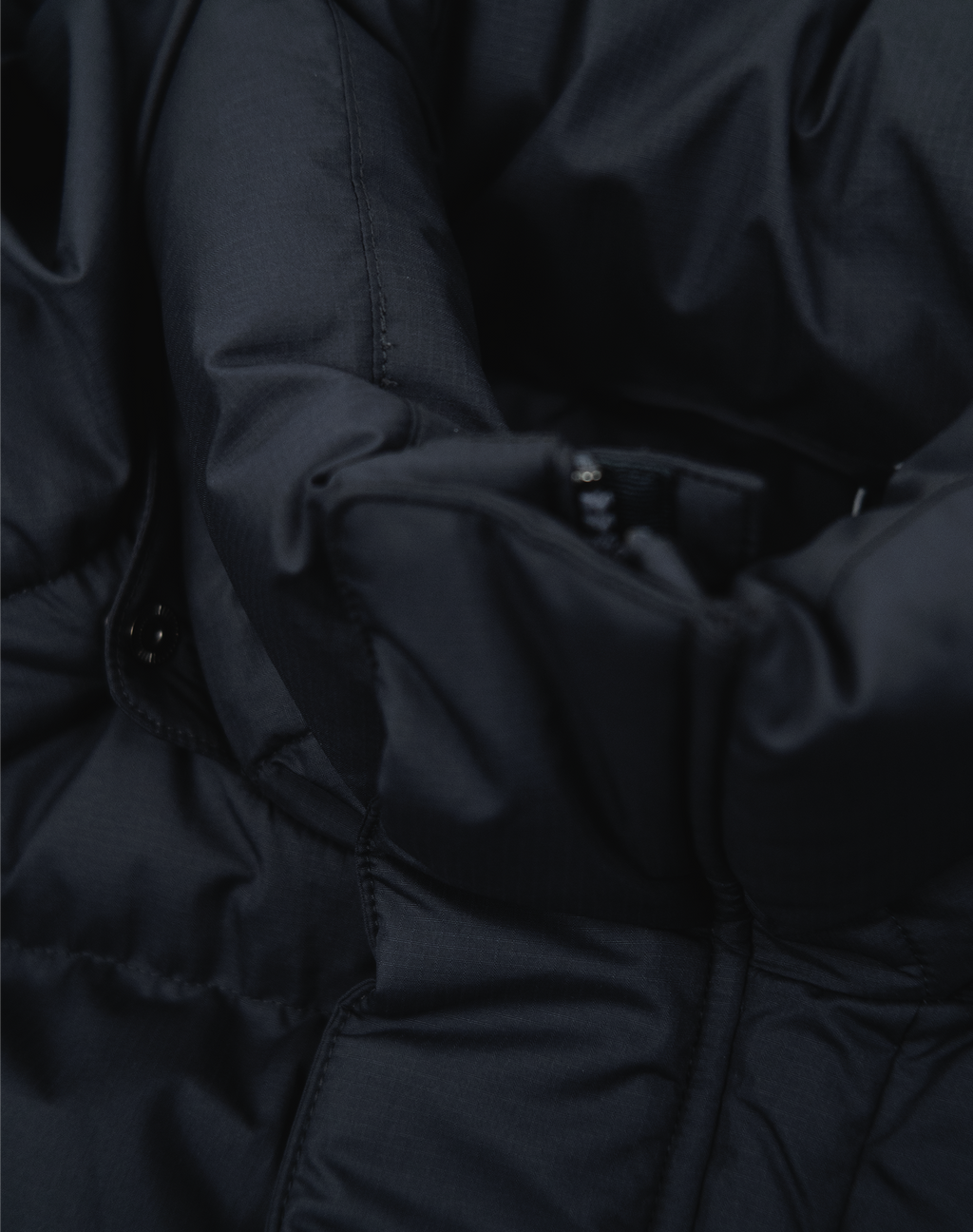 Ripstop Nylon Padded Puffer - Navy