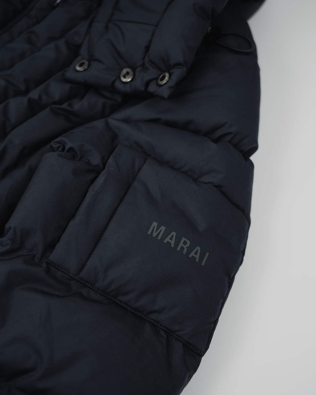 Ripstop Nylon Padded Puffer - Navy