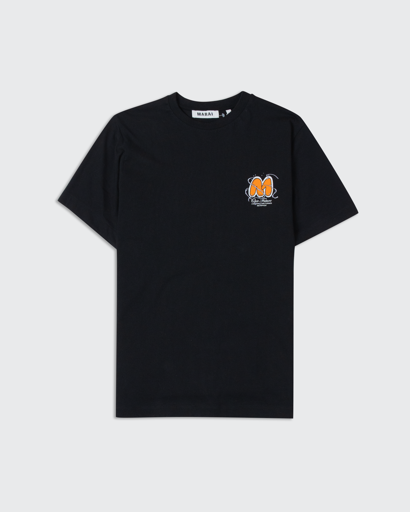 Vortex Bubble Logo T-Shirt - Black/Orange