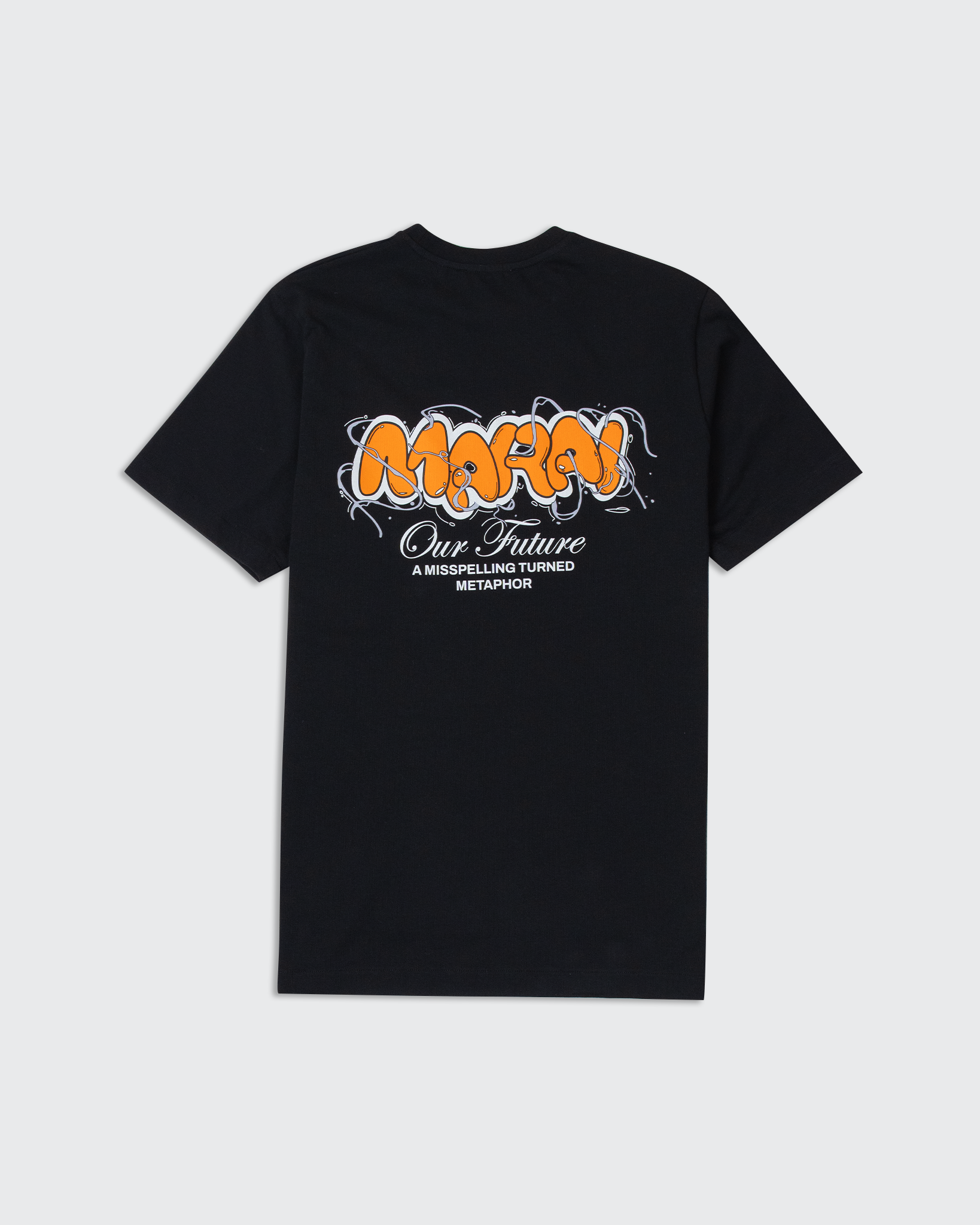 Vortex Bubble Logo T-Shirt - Black/Orange
