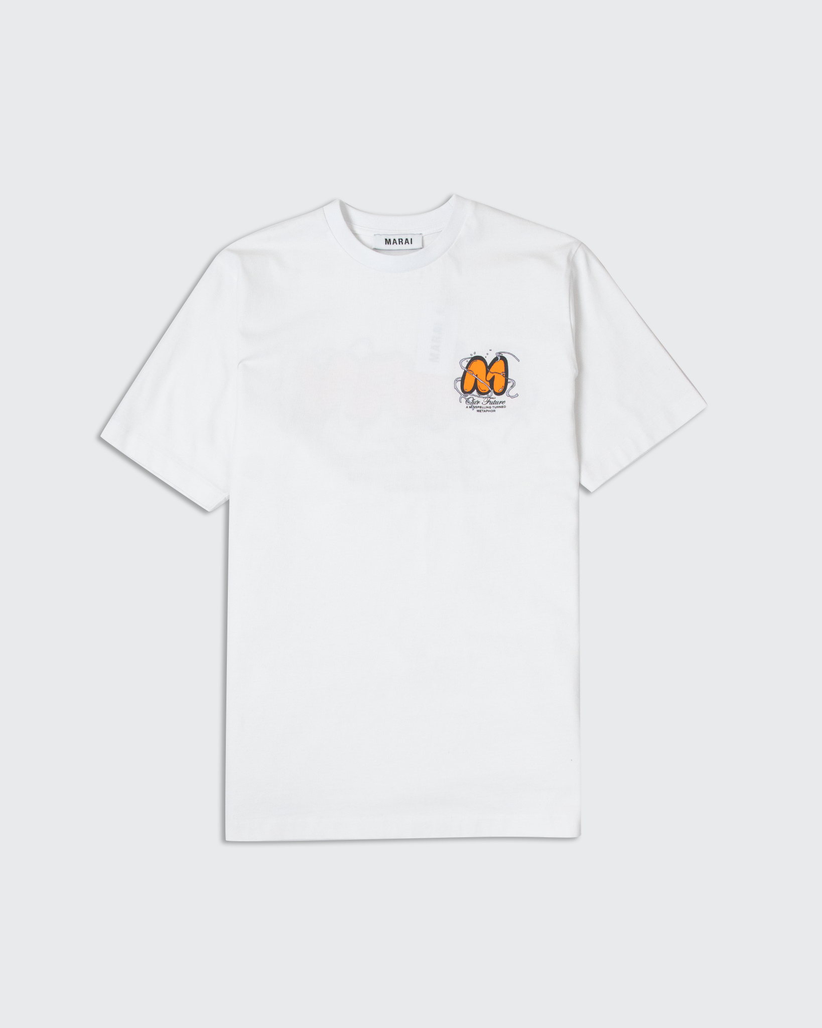 Vortex Bubble Logo T-Shirt - White/Orange