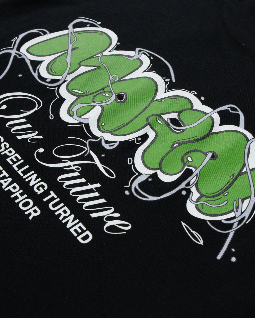 Vortex Bubble Logo T-Shirt - Black/Green
