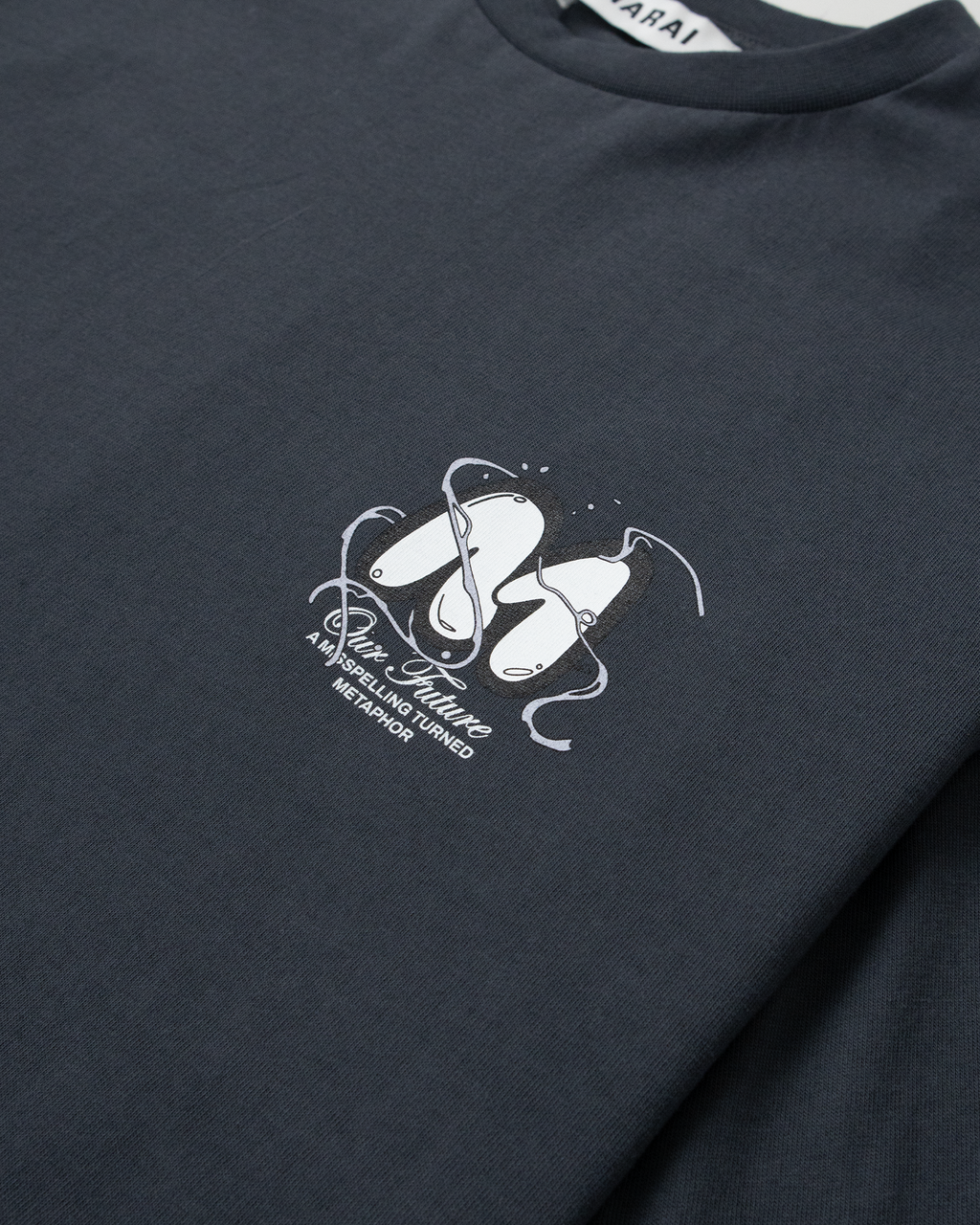 Vortex Bubble Logo T-Shirt - Dark Grey/Mono