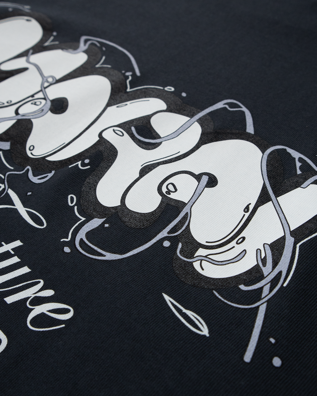 Vortex Bubble Logo T-Shirt - Dark Grey/Mono