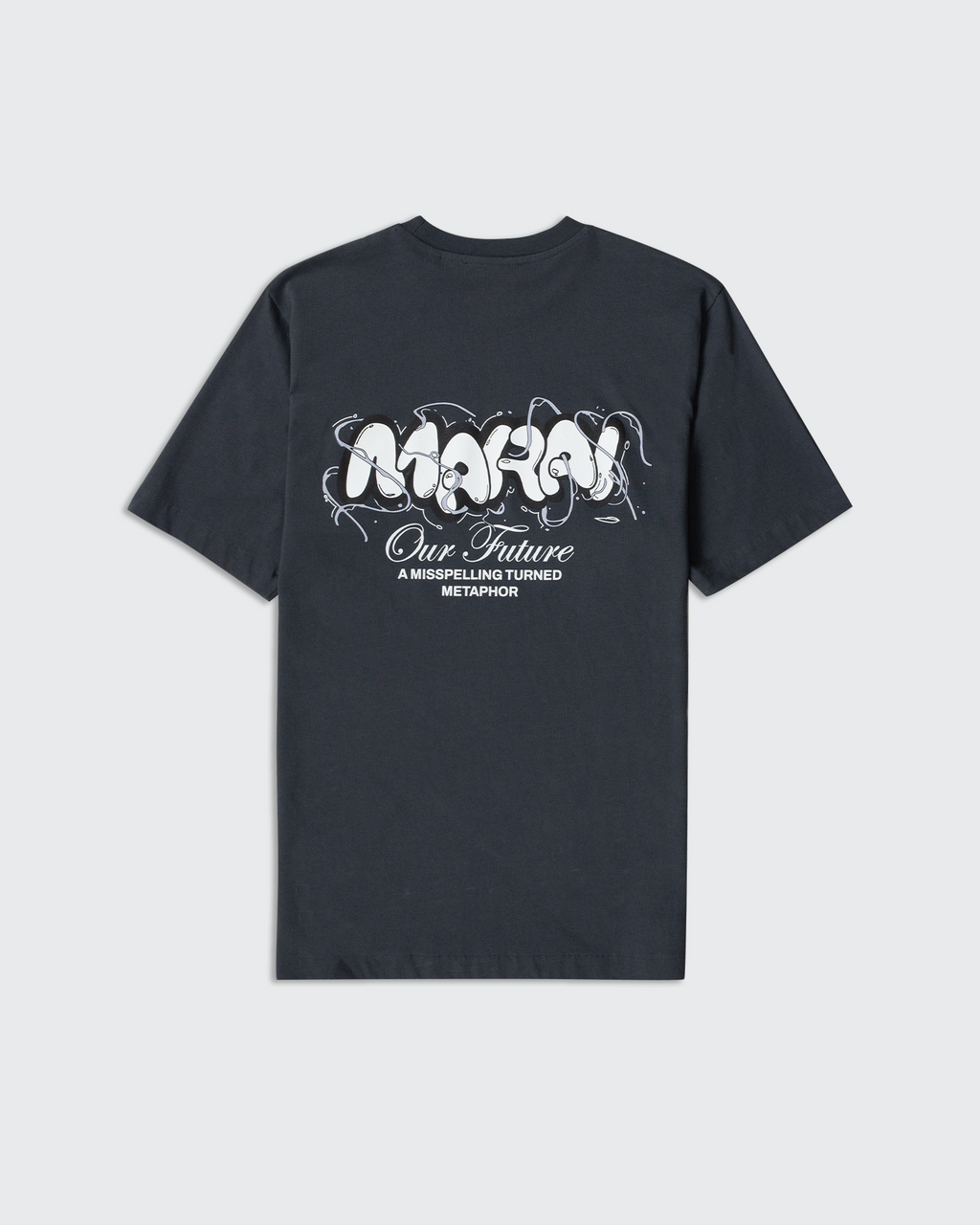 Vortex Bubble Logo T-Shirt - Dark Grey/Mono