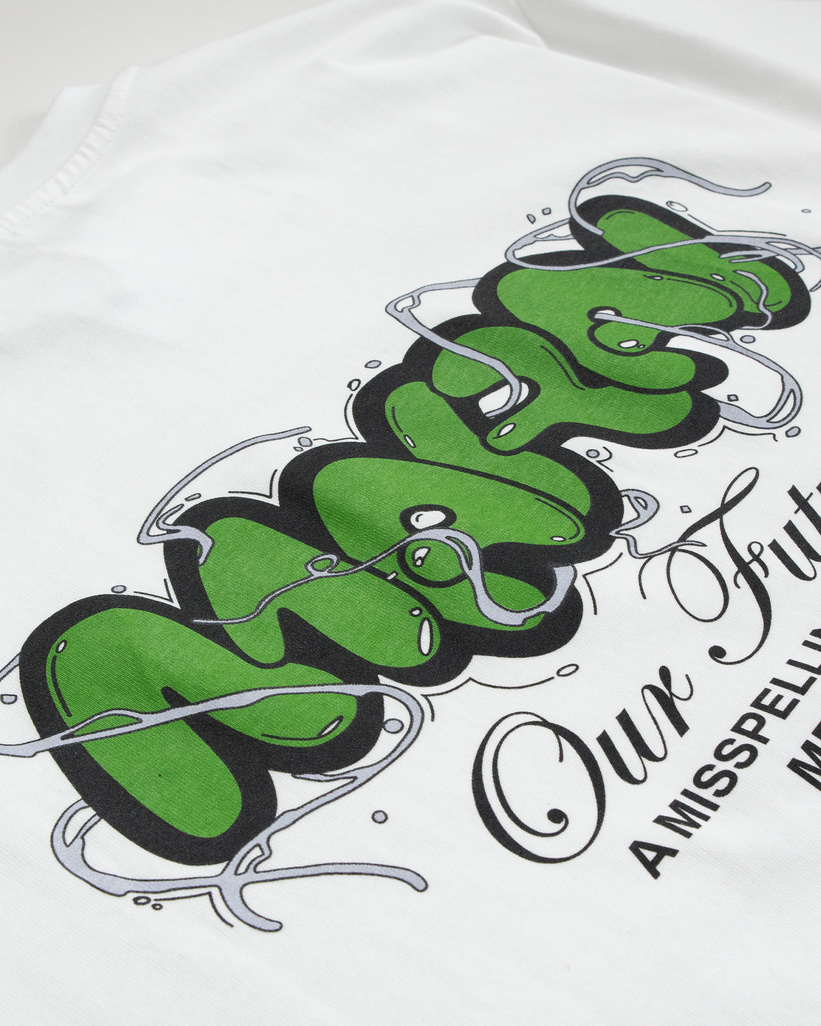 Vortex Bubble Logo T-Shirt - White/Green