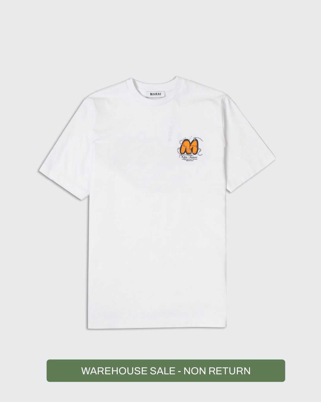 Vortex Bubble Logo T-Shirt - White/Orange