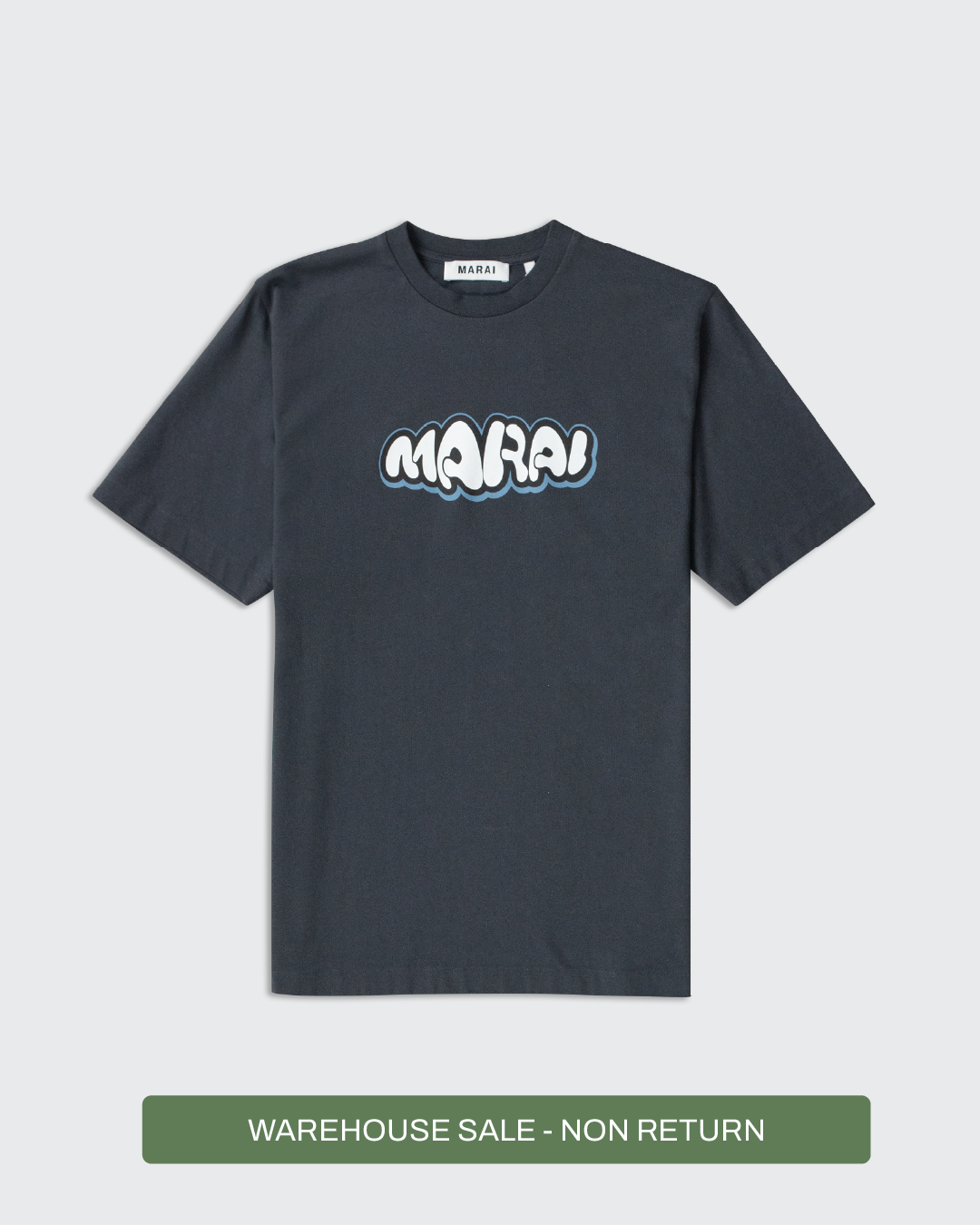 Warp Bubble Logo T-Shirt - Dark Grey/Turbulence