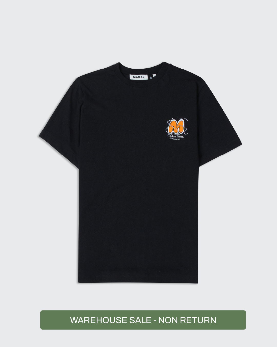 Vortex Bubble Logo T-Shirt - Black/Orange
