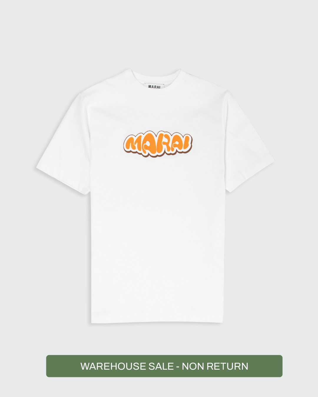 Warp Bubble Logo T-Shirt - White/Orange
