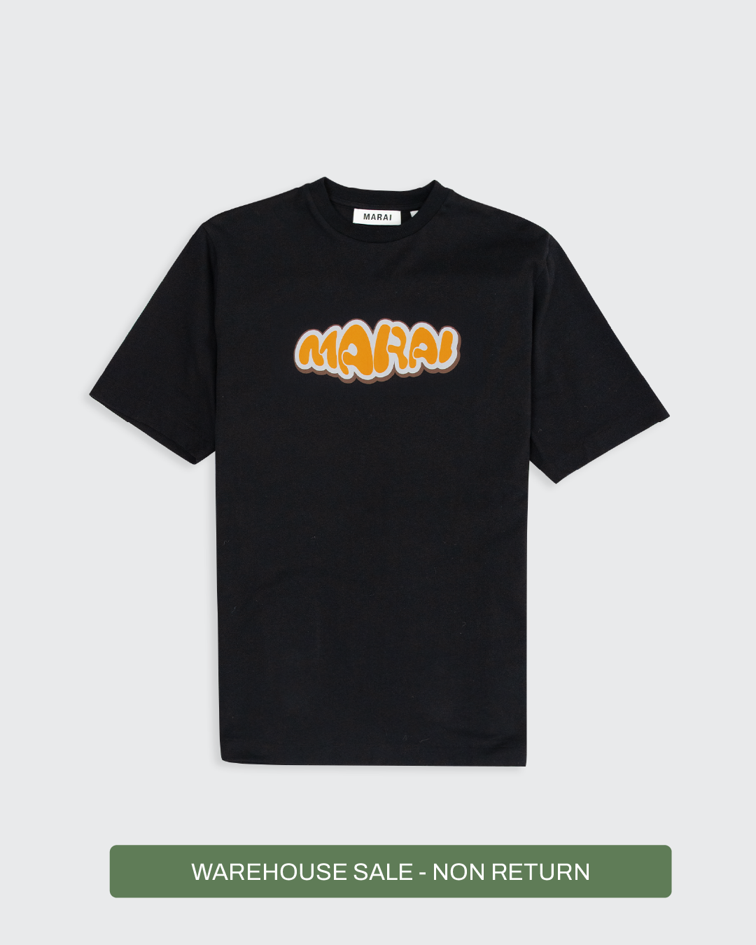 Warp Bubble Logo T-Shirt - Black/Orange