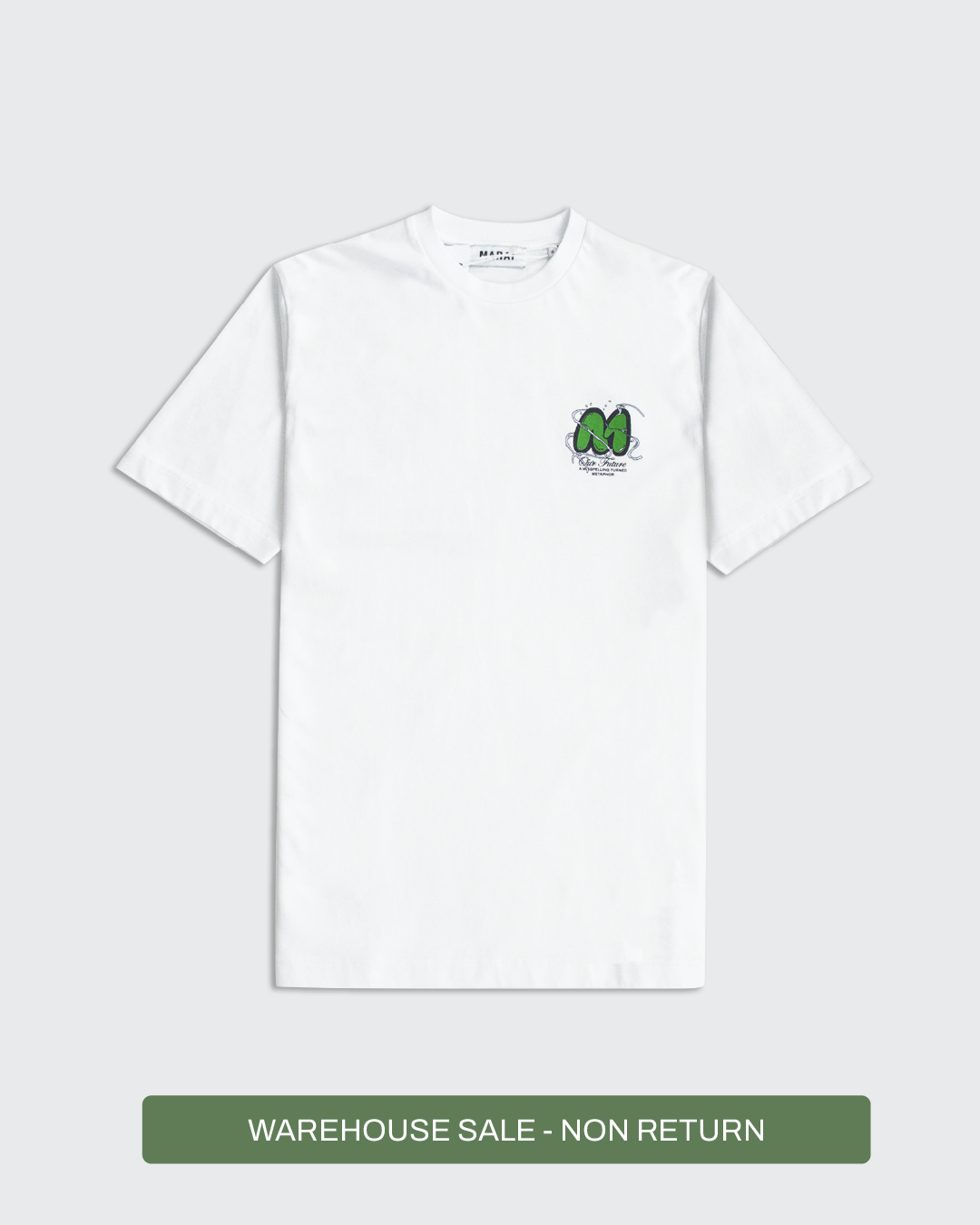 Vortex Bubble Logo T-Shirt - White/Green