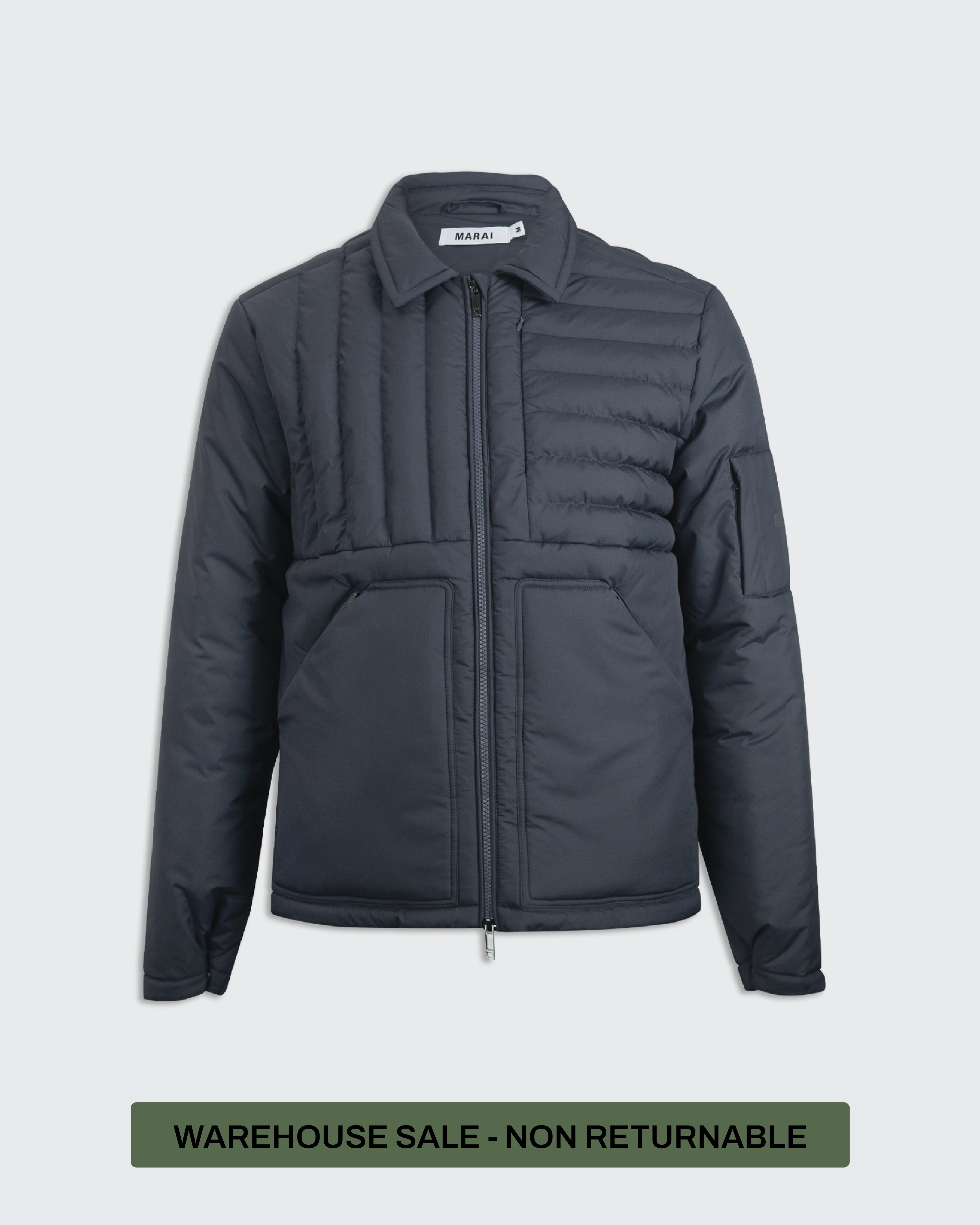 Ripstop Nylon Padded Field Jacket - Dark Grey