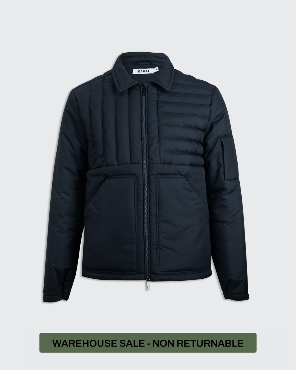 Ripstop Nylon Padded Field Jacket - Navy