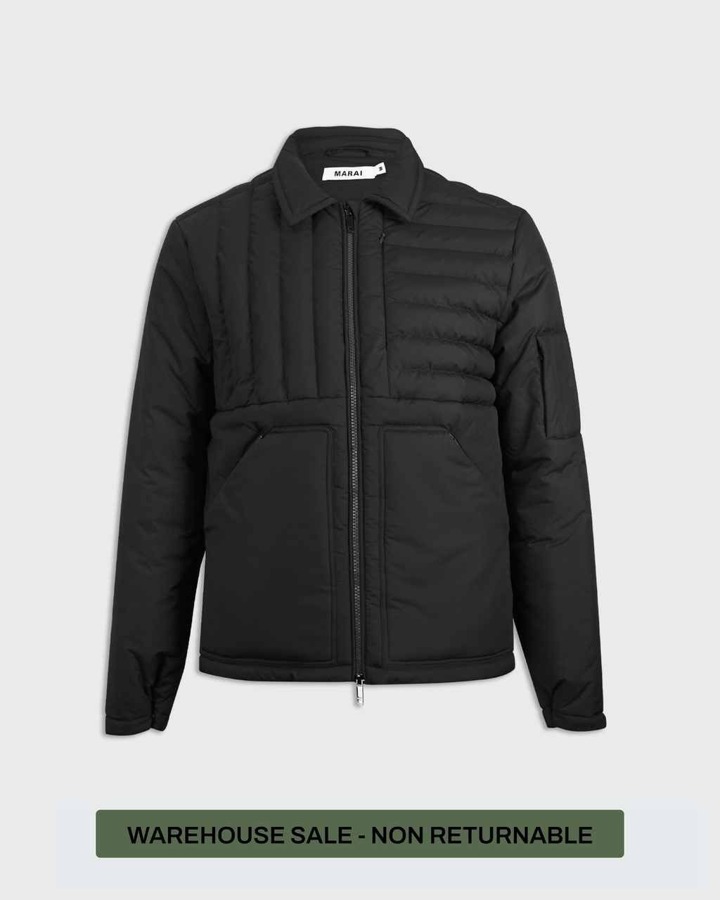 Ripstop Nylon Padded Field Jacket - Black