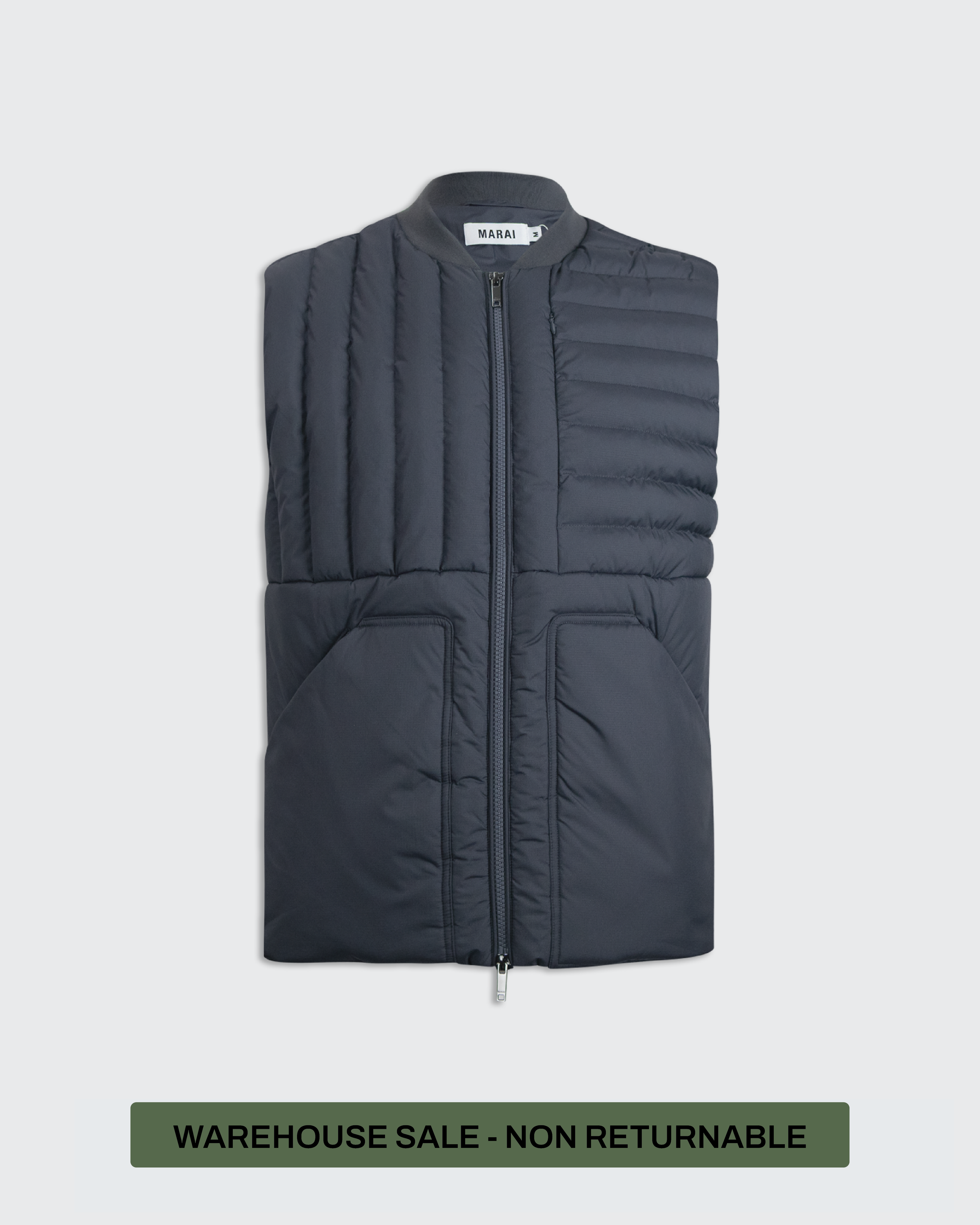 Ripstop Nylon Padded Gilet - Dark Grey