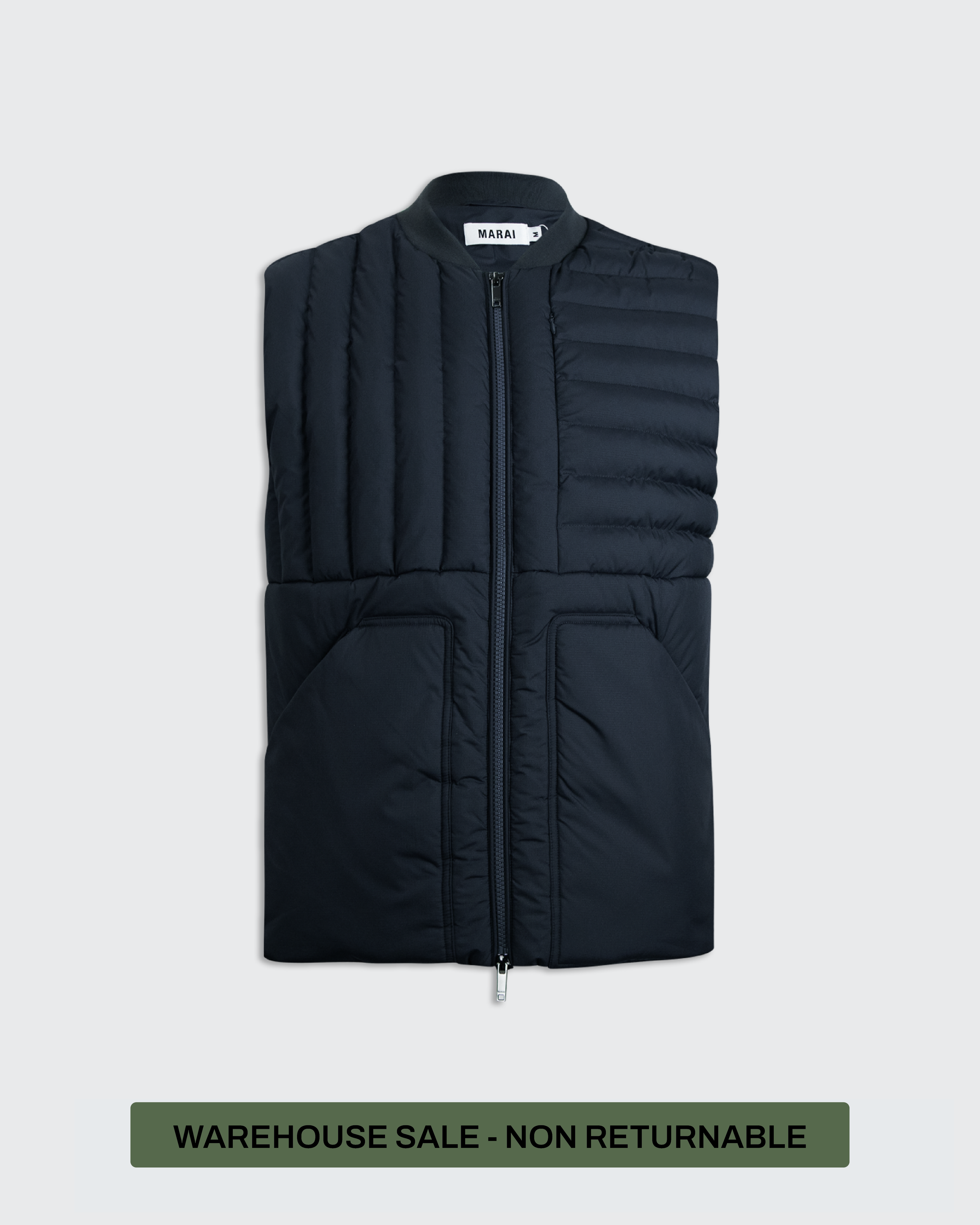 Ripstop Nylon Padded Gilet - Navy