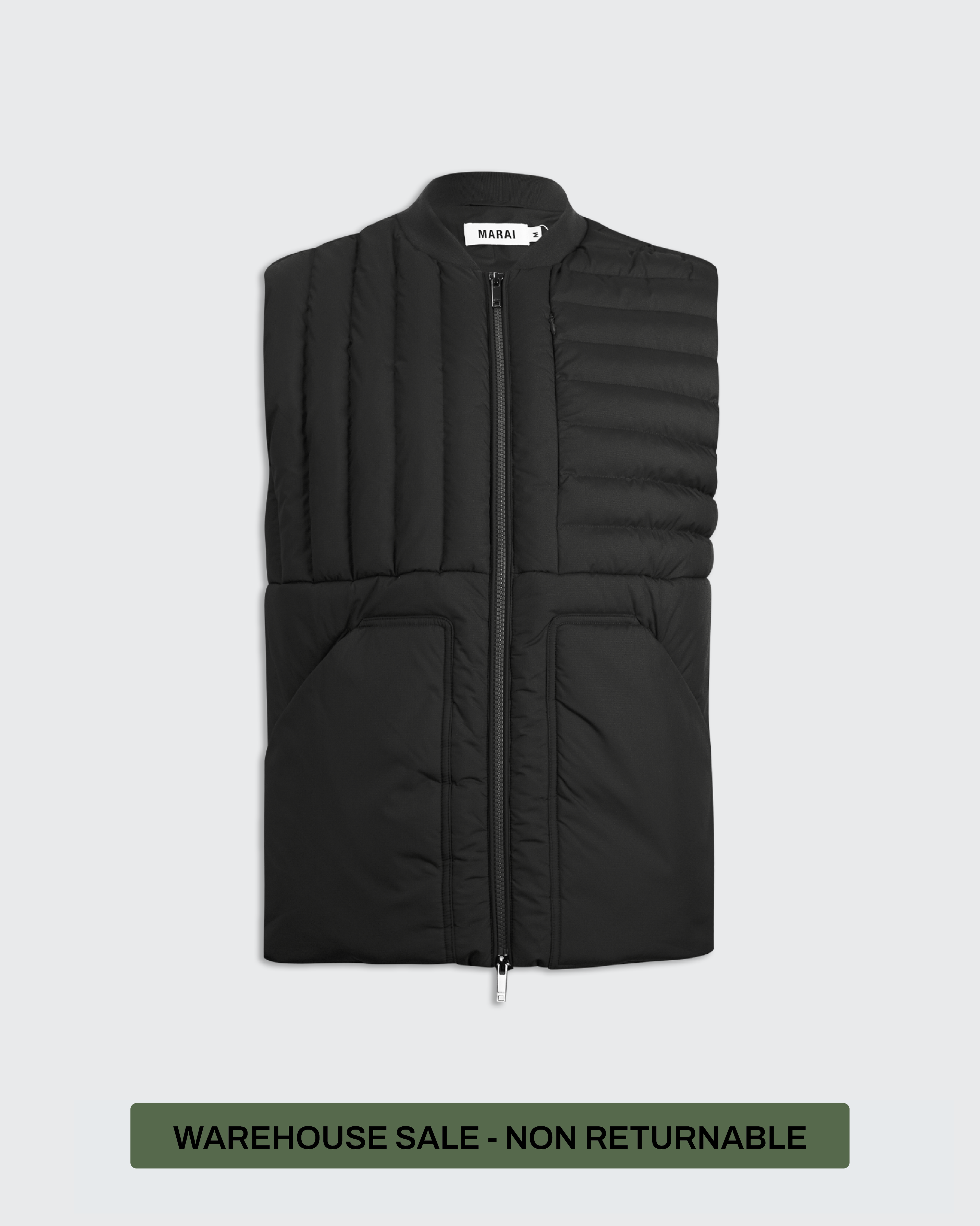 Ripstop Nylon Padded Gilet - Black