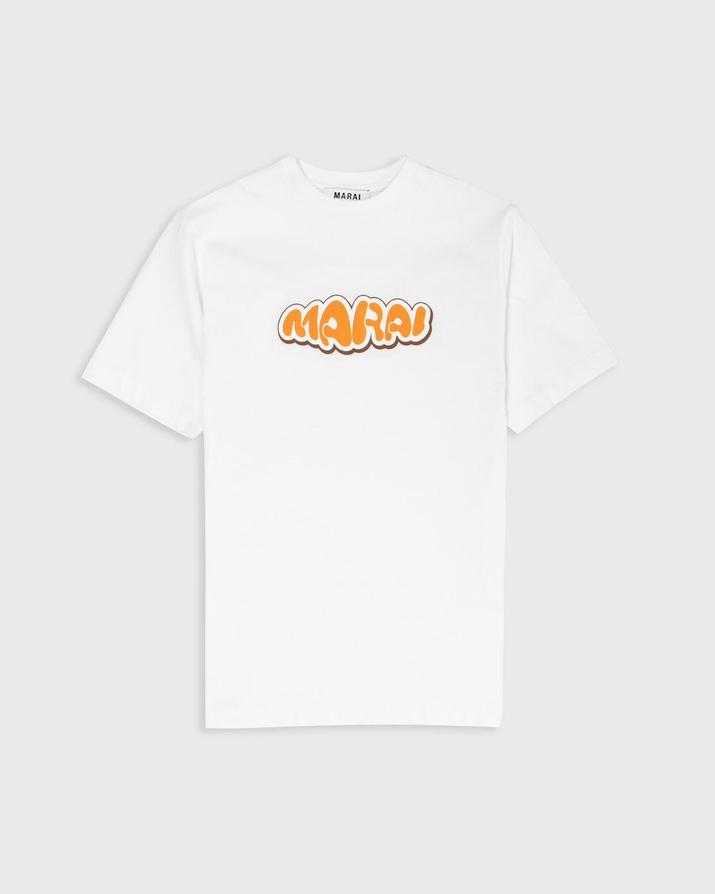 Warp Bubble Logo T-Shirt - White/Orange